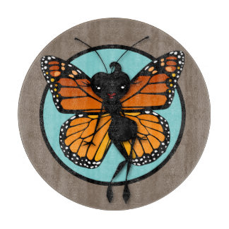 PLANCHE À DÉCOUPER CARTE DE COUPE RONDE MONARCH CUTTERFLY