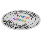 Planche À Découper Carte de découpage des informations de nom de logo (Coin)