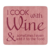 Planche À Découper Carte de découpe de citation à vin (Devant)