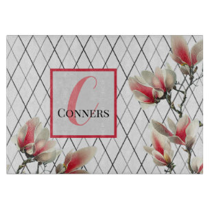 Planche À Découper Carte de découpe de cuisine personnalisée monogram