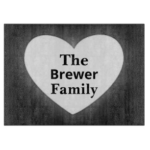 Planche À Découper Carte de découpe de nom de famille personnalisée