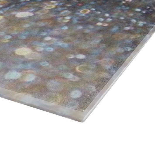 Planche À Découper Carte de découpe de Parties scintillant bleue et o (Coin)