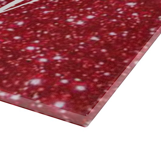 Planche À Découper Carte de découpe de Parties scintillant rouge pers (Coin)