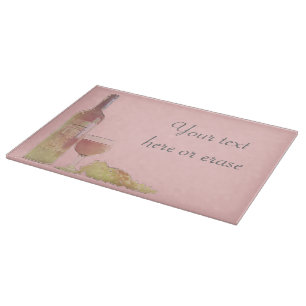 Planche À Découper Carte de découpe de raisin Rose à vin personnalisa