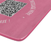 Planche À Découper Carte de découpe de texte personnalisée de code QR (Coin)