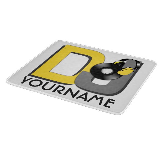 Planche À Découper Carte de découpe DJ personnalisée couleur et monog (Coin)