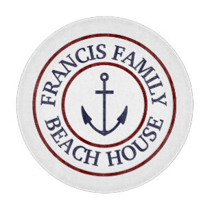 Planche À Découper Carte de découpe du logo d'Ancre nautique personna