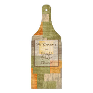 Planche À Découper Carte de découpe en blocs de couleurs monogrammes