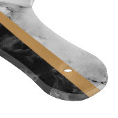 Planche À Découper Carte de découpe en marbre Monogramme personnalisé (Coin)