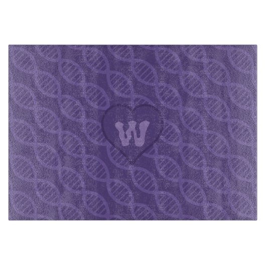 Planche À Découper Carte de découpe en verre à bandes d'ADN (Devant)