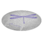 Planche À Découper Carte de découpe personnalisée à la libellule viol (Coin)