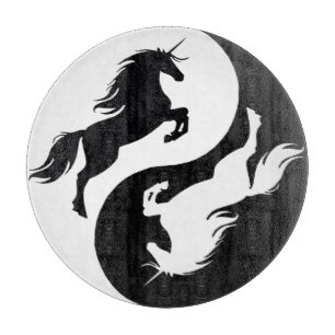 Planche À Découper Carte de découpe Yin Yang Unicorn