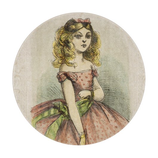 Planche À Découper Carte de la Saint-Valentin romantique rétro, 19e s (Devant)