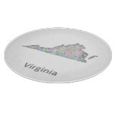 Planche À Découper Carte de la Virginie (Coin)