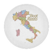 Planche À Découper Carte de l'Italie "Boot Roots" (Devant)