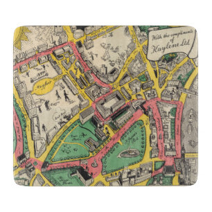 Planche À Découper Carte de l'itinéraire de couronnement, Londres,