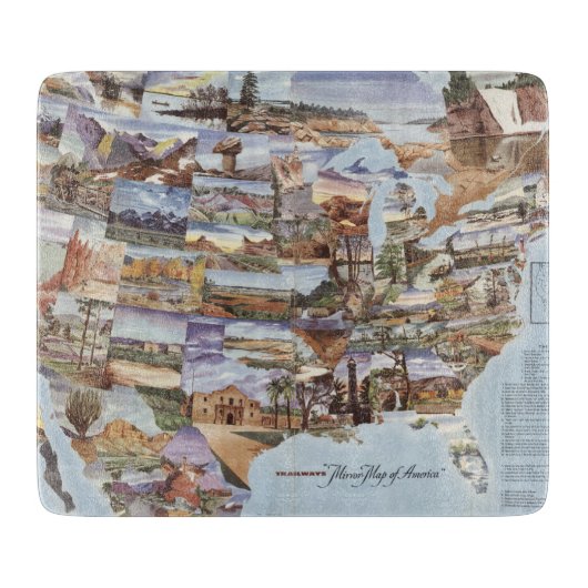 Planche À Découper "Carte de miroir des points de repère de la nature (Devant)