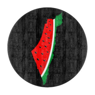 Planche À Découper Carte de Palestine Watermelon Symbole de la libert