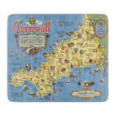 Planche À Découper Carte des Cornouailles, Angleterre (Devant)