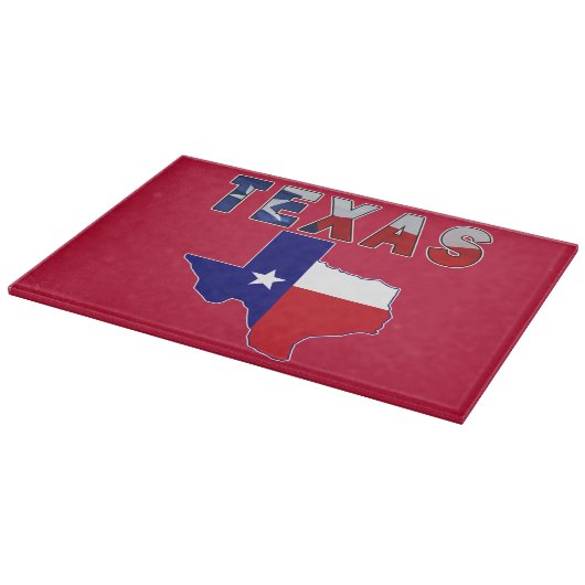 Planche À Découper Carte des drapeaux avec le Texas (Coin)