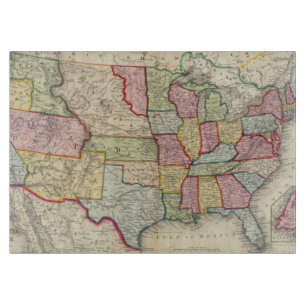 Planche À Découper Carte des Etats-Unis, et des territoires