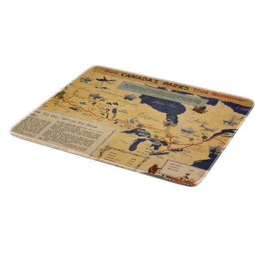 Planche À Découper Carte des parcs du Canada - du Canada (Coin)