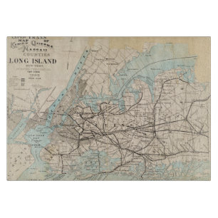 Planche À Découper Carte des rois, reines, Long Island