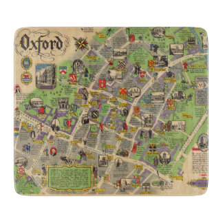Planche À Découper Carte d'Oxford, Angleterre (chemins de fer