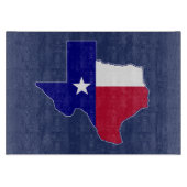 Planche À Découper Carte du drapeau du Texas (Devant)