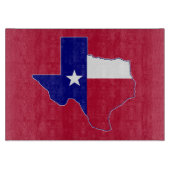 Planche À Découper Carte du drapeau du Texas (Devant)