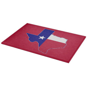 Planche À Découper Carte du drapeau du Texas