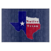 Planche À Découper Carte du drapeau texan natif (Devant)