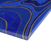 Planche À Découper Carte du marbre - bleu et or (Coin)