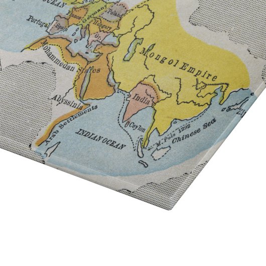 Planche À Découper CARTE du MONDE, c1300. (Coin)