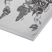 Planche À Découper Carte du monde dans la typographie (Coin)