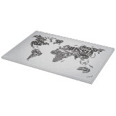 Planche À Découper Carte du monde dans la typographie (Coin)