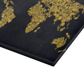 Planche À Découper Carte du monde des points d'or (Coin)