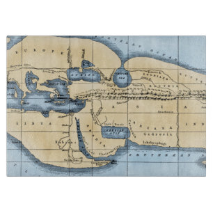 PLANCHE À DÉCOUPER CARTE DU MONDE : ERATOSTHENES