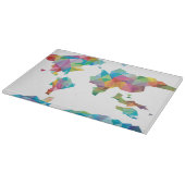 Planche À Découper Carte du monde faite de formes géométriques (Coin)
