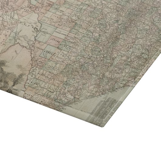 Planche À Découper Carte du Texas aux frontières du comté (Coin)