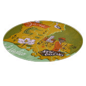 Planche À Découper Carte illustrée de la Louisiane : faits saillants  (Coin)