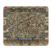 Planche À Découper Carte imagée de Cambridge, Angleterre (Devant)