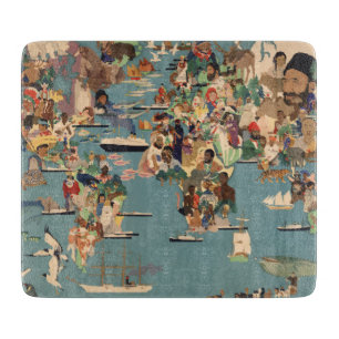 Planche À Découper Carte imagée du monde