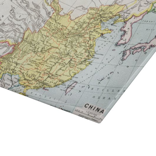 Planche À Découper CARTE : La CHINE, 1910 (Coin)