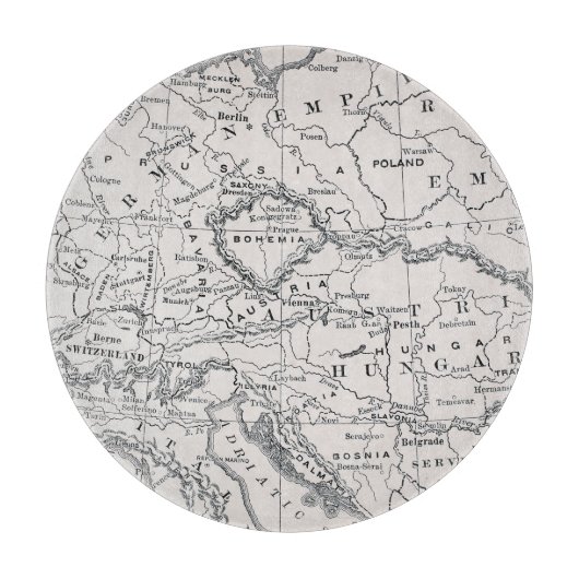 PLANCHE À DÉCOUPER CARTE : L'ALLEMAGNE ET L'AUTRICHE (Devant)