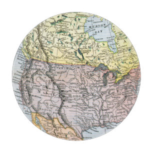 PLANCHE À DÉCOUPER CARTE : L'AMÉRIQUE DU NORD, 1890