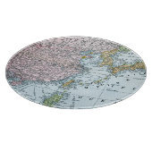 PLANCHE À DÉCOUPER CARTE : L'ASIE DE L'EST, 1907 (Coin)