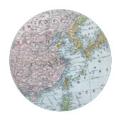 PLANCHE À DÉCOUPER CARTE : L'ASIE DE L'EST, 1907 (Devant)