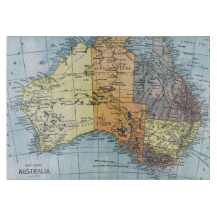 Planche À Découper CARTE : L'AUSTRALIE, c1890