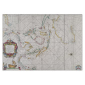 PLANCHE À DÉCOUPER CARTE : LES INDES EST, 1670 (Devant)